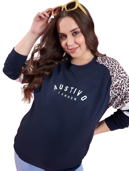 austivo Women Printed Colourblock Sweatshirt-picture-36