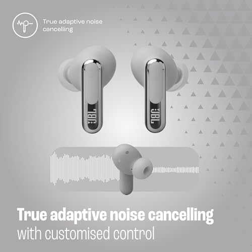 JBL Live Beam 3 - True wireless noise-cancelling stick-closed earbuds, 48Hrs total playback, Wireless Charging, IP55 waterproof and dustproof (Silver or Black) - image 4