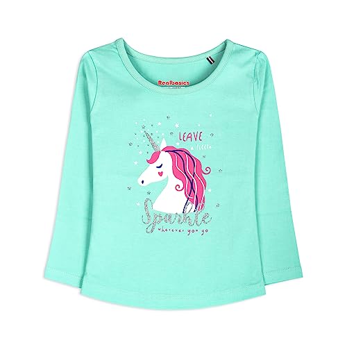 Image of Real Basics Girls Regular Fit Full Sleeves Tshirt (Pack of 2)