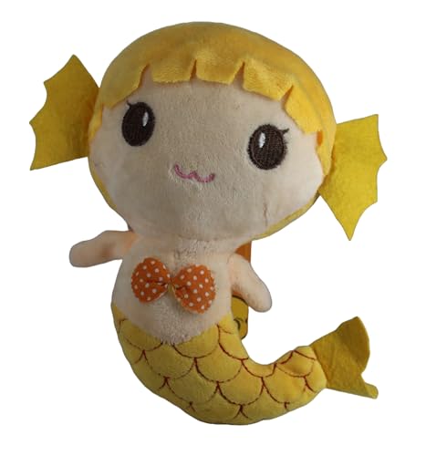 Image of Tickles Mermaid Soft Doll Stuffed Plush Toy for Kids Girls Birthday Gifts (Color: Yellow Size: 20 cm)
