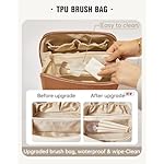 EACHY Travel Makeup Bag,Large Capacity Cosmetic Bags for Women,Waterproof Portable Pouch Open Flat Toiletry Bag Pattern Makeup Bag - Image 3