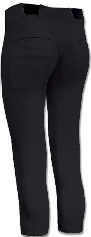 Joe's USA Womens Tournament Low-Rise Softball Pants-M-Black