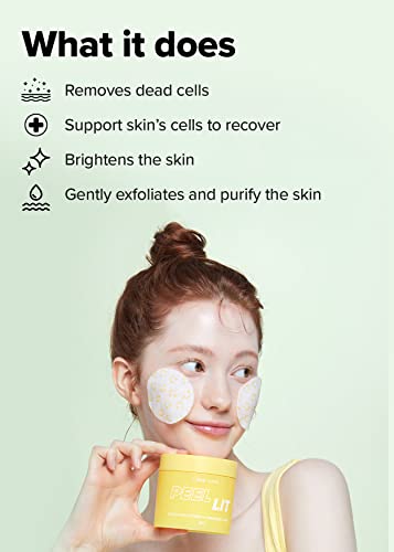 I Dew Care Face Peel Pads - Peel Lit | Citric Acid Vitamin C, Exfoliating, Resurfacing With Aha And Pha, Dual Texture, 60 Count #TOP2