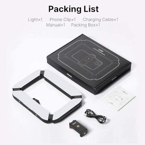 KIT DE VÍDEO 2 EM 1 PICTRON U200: LED Ring Light portátil para smartphone, microfone, ideal para Tik