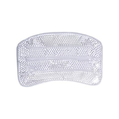 Bath Bliss Luxury Cooling Gel Beaded Bath Tub, Suction Cup Backing, Spa Pillow, White Cover