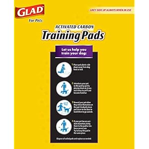Glad for Pets Heavy Duty Ultra-Absorbent Activated Charcoal Puppy Pads with Leak-Proof Edges | Pee Pads for Dogs | Perfect for Training New Puppies, Black, 24 Count