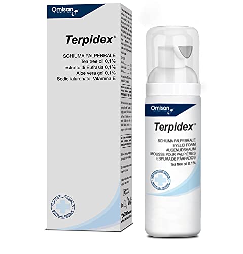 TerpiDEX Schiuma Detergente Palpebrale - Igiene e Cura di Viso e Palpebre. Con Tea tree oil, Eufrasia, Aloe vera, Sodio ialuronato e Vitamina E. Specifico per Blefarite, Demodex, Rosacea - 50 ml