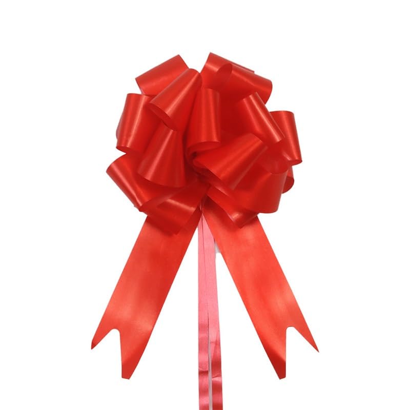 Kokarda samochodowa 30 sztuk kokardki wstążki urodziny imprezy impreza DIY opakowanie prezentów ślub dekoracja samochodu kokardy świąteczne opakowanie kwiatów(Red)