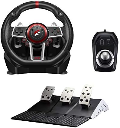Flashfire Suzuka 900R racing wheel set with Clutch pedals and H-shifter for PC, PS3, PS4, Xbox 360, XBOX ONE and Nintendo Switch