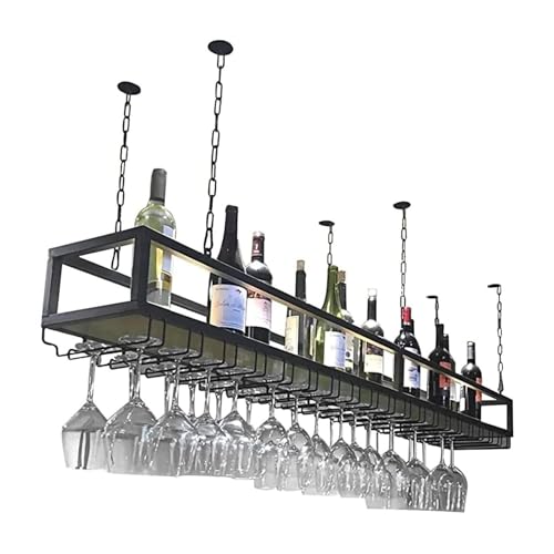 WXPWAMZ Display Racks Retail Display Grid Panel Free Standing Display Racks Mobile Storage Racks Supermarket Racks，Industrial Vintage Ceiling Hanging Wine Rack - Multifunctional Wrought Ir