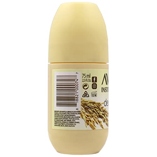Avena Instituto Español Deodorant Roll-On, 3 Pack, 2.5 Oz Each, 3 Bottles #TOP3
