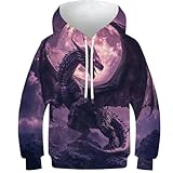 Occasion appropriée: Le sweat à capuche décontracté pour enfants convient à toutes les saisons, à la journée, à la rue, à la fête, au club, à l'école, au sport. Ce peut être un beau cadeau pour un cadeau fantastique pour un enfant de 6 à 12 ans pour un anniversaire, des vacances, Halloween, le jour de Noël.