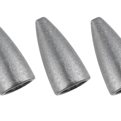 Dr.Fish 50 Pack Bullet Fishing Sinkers Worm Weights Lead Fishing Weights Bass Fishing Sinker...