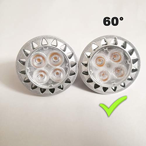 Alide Mr16 Led Bulbs 60° (60 Degree) Wide Beam Angle,5W Replace 20W 35W Halogen,2700K Soft Warm White,Low Voltage 12Volt Mr16 Gu5.3 Bulb Spotlights For Track Recessed Landscape Lighting,450Lm,6 Pack #TOP3
