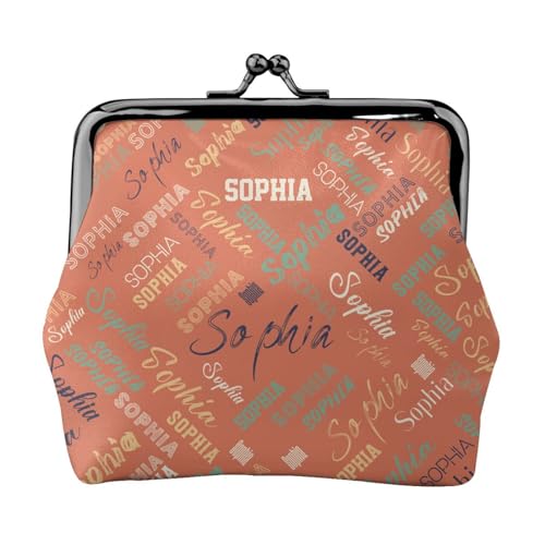 Eastsail Custom Name Coin Purse, Personalized Leather Coins Wallet, Coin Pouch Change Storage Gifts For Women Outdoor Shopping Brown