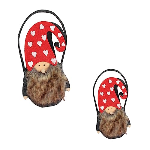 OKUMEYR 2Pcs Christmas Storage Baskets Cute Felt Present Bags for Candy and Treats Decorative Containers for Holiday Tabletop Decoration