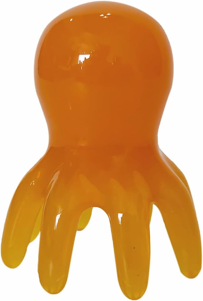 Octopus Head Massager Scalp Massage Comb Portable Stress Relief Tool Yellow