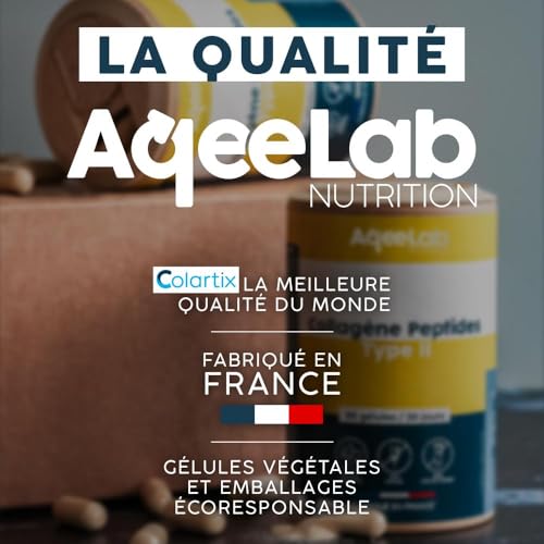 Peptides de collagène Peptan® type 2 – Colartix® • Articulations & Cartilages • Collagène hydrolysé IIm • 90 gélules végétales • 30 jours • Testé en laboratoire • Made in FR • Ecoresponsable • Aqeelab – Image 4