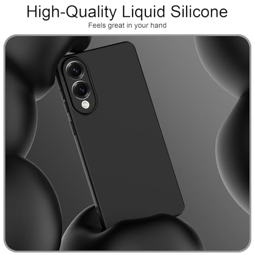 Taneny Silicone Case for Samsung Galaxy S25 Edge, Durable and Stylish Drop Tested Soft Silicone Gel Rubber Slim Fit Shockproof Protection Phone Cover for Galaxy S25 Edge (Black) - image 5