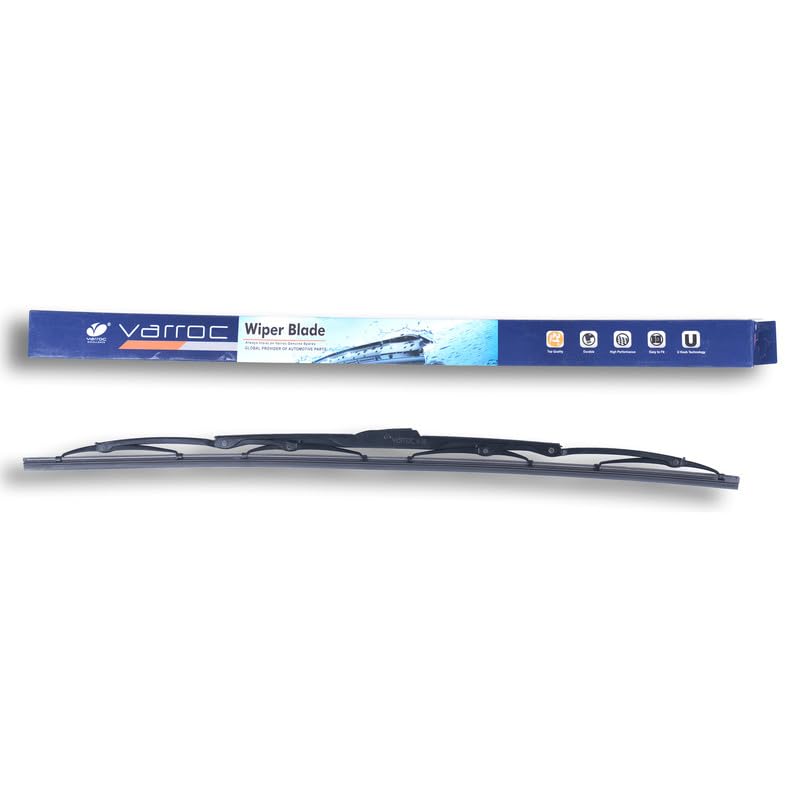 VARROC Wiper Blade 9 mm U Hook 610 mm 24 inch | Smooth & Silent Cleaning | Works in All Weathers | Anti-Corrosion Frame | Easy to Install | Size 24-Inch-image-9