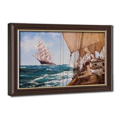 Ships That Pass by Montague Dawson impression sur toile grand format cadre