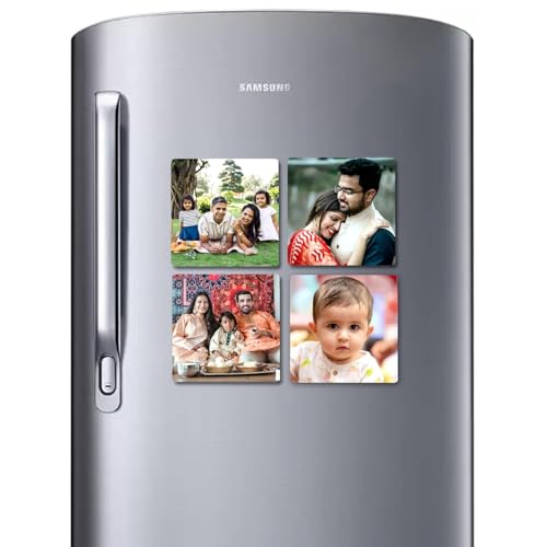 Image of Zesta Customized Fridge Magnet with Photo | Personalized Photo Frame Magnet for Fridge | Custom Picture Fridge Magnets | Polaroid Style Memory Photo Magnets for Birthday, Anniversary - 3X3 Inches
