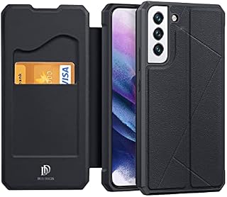 DUX DUCIS for Samsung Galaxy S22 Case, Premium Flip Leather Magnetic Case with Card Holder for Samsung Galaxy S22 5G Cover (Black)