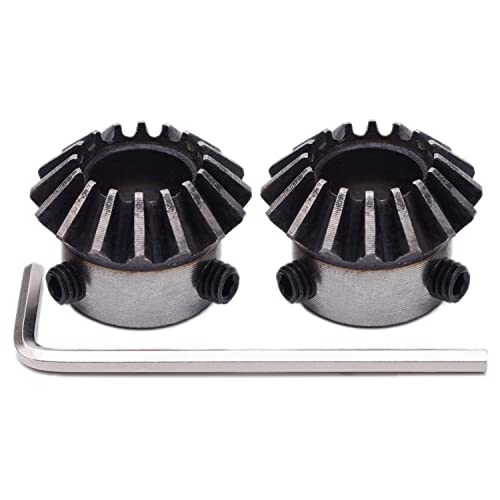 2Pcs Bevel Gear Tapered Bevel Pinion Gear Bevel Gears 1.5 Module For Hardware Mechanical Rotation (16T 12Mm Hole) #TOP2