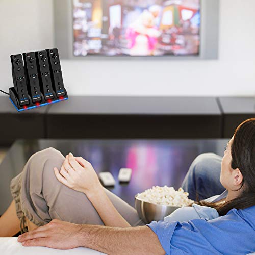 image for Four Charger Dock for Wii Remote, TechKen Remote Control Charger Docki