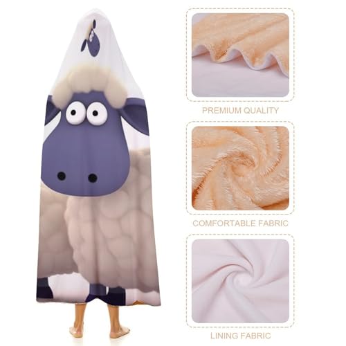 Couverture à capuche mouton sweat plaid oversize chaud et doux