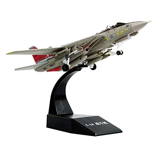 Lose Fun Park Diecast 1：100 F-14 Tomcat Fighter Attack Airplanes Military Display Model Aircraft for Collection or Gift
