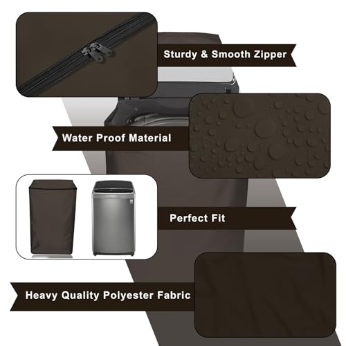 Image of Star Weaves Waterproof Top Load Washing Machine Cover Compatible For Haier HWM105-826S6 10.5 Kg - Polyester