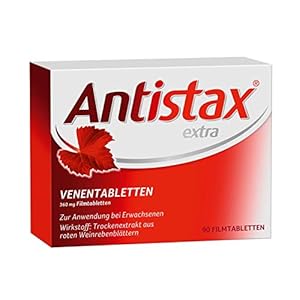 Antistax extra Venentabletten, Filmtablette 360 mg, 90 Stück, mit der medizinischen Kraft des Roten Weinlaubs, bei…