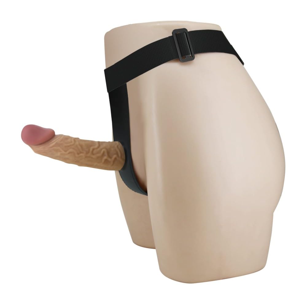 Strap on cavo indossabile uomo, Dildo indossabile in SILICONE, Strapon cintura fallica per Uomo, Pene indossabile vuoto che prolunga pene, Guaina fallica con cintura