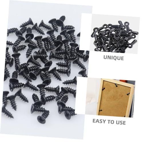 Image of OSALADI 100pcs Picture Frame Backing Clips Screws Frame Fasteners for Easy Installation Hardware for Home Hotel Museum Use Picture Hanging