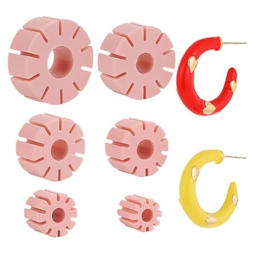 UNICRAFTALE 6 piezas anillos de arcilla polimérica 6 tamaños cortador de galletas rosa herramienta manual