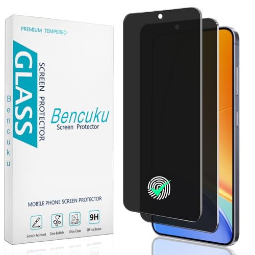 Bencuku (2 Pack) Privacy Screen Protector for Samsung Galaxy S26 Ultra Anti Spy Private Tempered Glass Support Fingerprint Unlock Anti Scratch Bubble Free