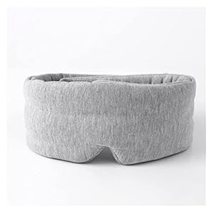 Volledig overdekt katoenen oog, black-out, slaapreizen, verdikt katoen (Color : Gray and white)