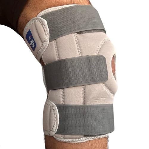 Comfy Fit-Happy Fit_HINGED_UNISEX-Adjustable Knee Cap Support Brace For Knee Pain | Running | Arthritis | Knee Support Patella for Men and Women|Knee Brace|Knee Guard |GRAY-Neoprene- PACK OF 1 (B0DBD1WX8D) Amazon Price History, Amazon Price Tracker