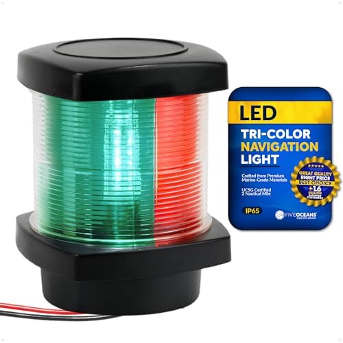 Five Oceans Anchor Light - 12V DC Stern Navigation Light, USCG 2NM