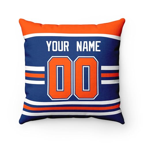 Image of ANTKING Edmonton Throw Pillow Personalized Custom Any Name and Number for Men Women Boy Gifts