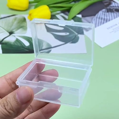 Image of 12 PCS Rectangular Clear Plastic Organizer Storage Box Containers (2.25 x 1.54 x 0.95 Inch), Clear Plastic Beads Storage Containers Box for Beads, Jewelry, Game Pieces and More