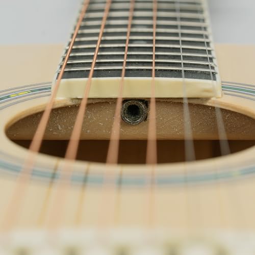 Image of Progressa Series Guitar: 36H Semi Acoustic Guitar - 36 Inches (Beige) | 6-String Natural Finish Wooden Guitar | Right Hand Semi Acoustic Guitar Kit for Beginners, Professional & Adults