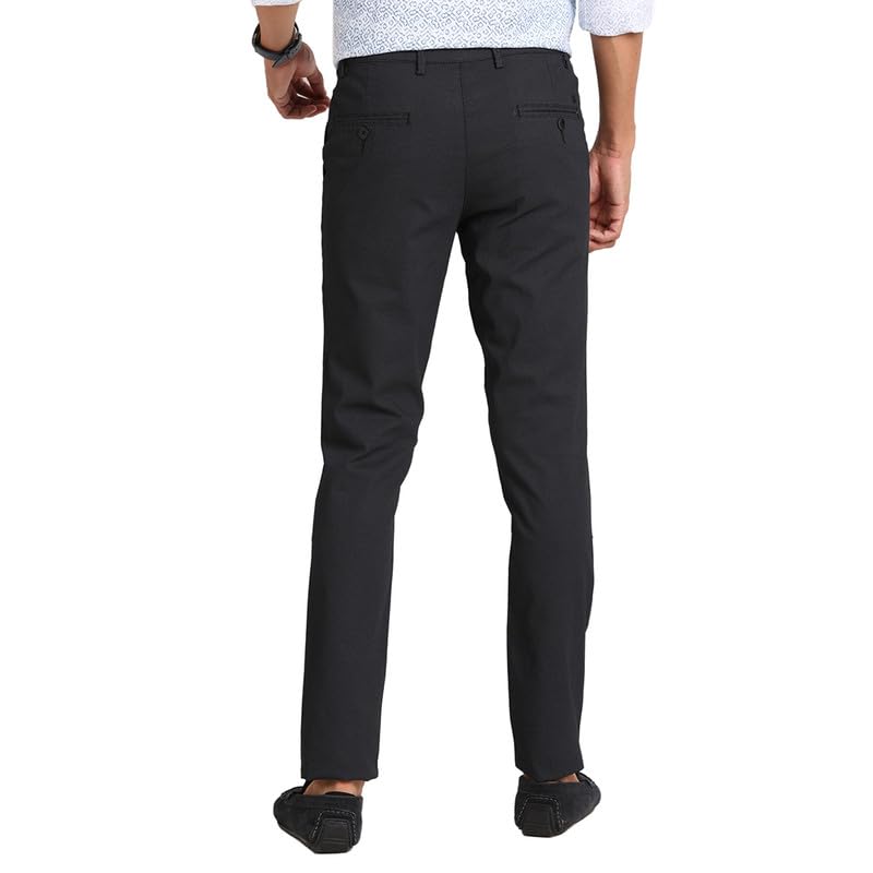 Pantalon décontracté pour homme coton stretch ajusté devant plat Turtle anthracite - 4