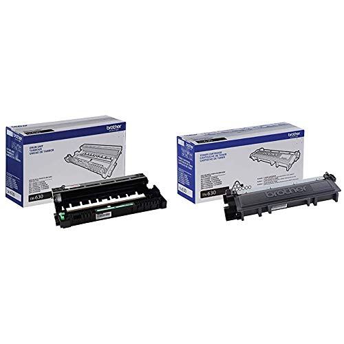 Brother Genuine Drum DR630, Page Yields Approximately 12,000 Pages & Genuine Standard Yield Toner Cartridge, TN630, Replacement Black Toner, Page Yield Up to 1,200 Pages