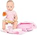 Götz 1753033 Aquini Girl Daisy Do Puppe - 33 cm Badepuppe ohne Haare mit blauen gemalten Augen - 7-teiliges Set mit Schnuller - Babypuppe ab 18 Monaten