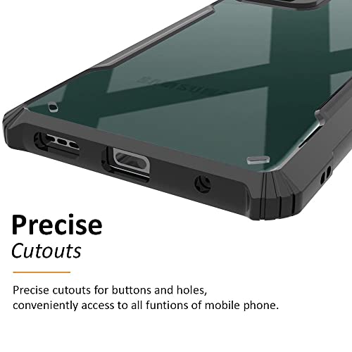 Image of WOW IMAGINE Shock Proof Clear Protective Back Case for Samsung Galaxy S22 Plus 5G - AirEDGE Technology | 360 Degree Camera Protection | Transparent Hybrid Back Case Mobile Cover - Black