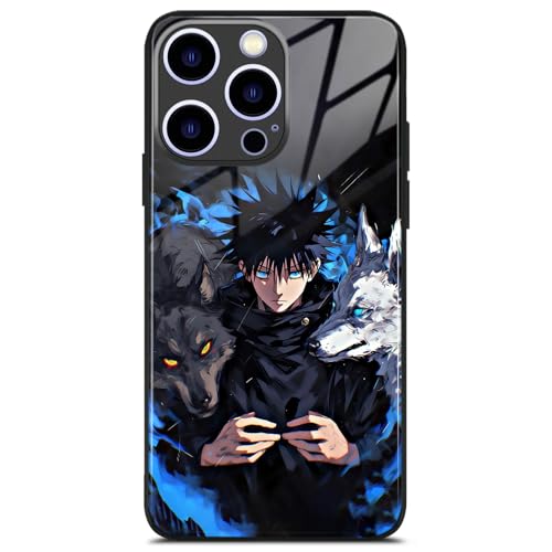 Megumi JJK coque iPhone 16 finition premium verre brillant durable