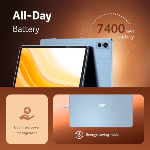 Image of Acer Iconia iM11-12M| 11.45 inch90Hz IPS Display, MediaTek Helios G99-8781, 8GB RAM + 128GB Storage, 16+2MP Rear+8MP,Wi-Fi + LTE Volte, Android 15,BT 5.2, Slim Metal Body,Blue.