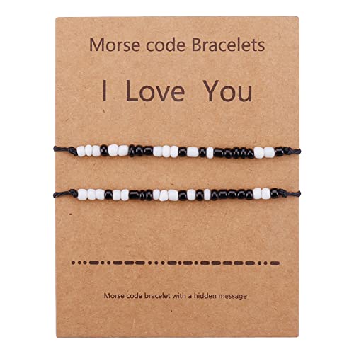 Best Friend Bracelets Couples Bracelets For 2 Matching Yin Yang His And Her Lover Bracelet Jewelry For Bff Friendship Relationship Boyfriend Girlfriend Valentines Gift (I Love You) #TOP18